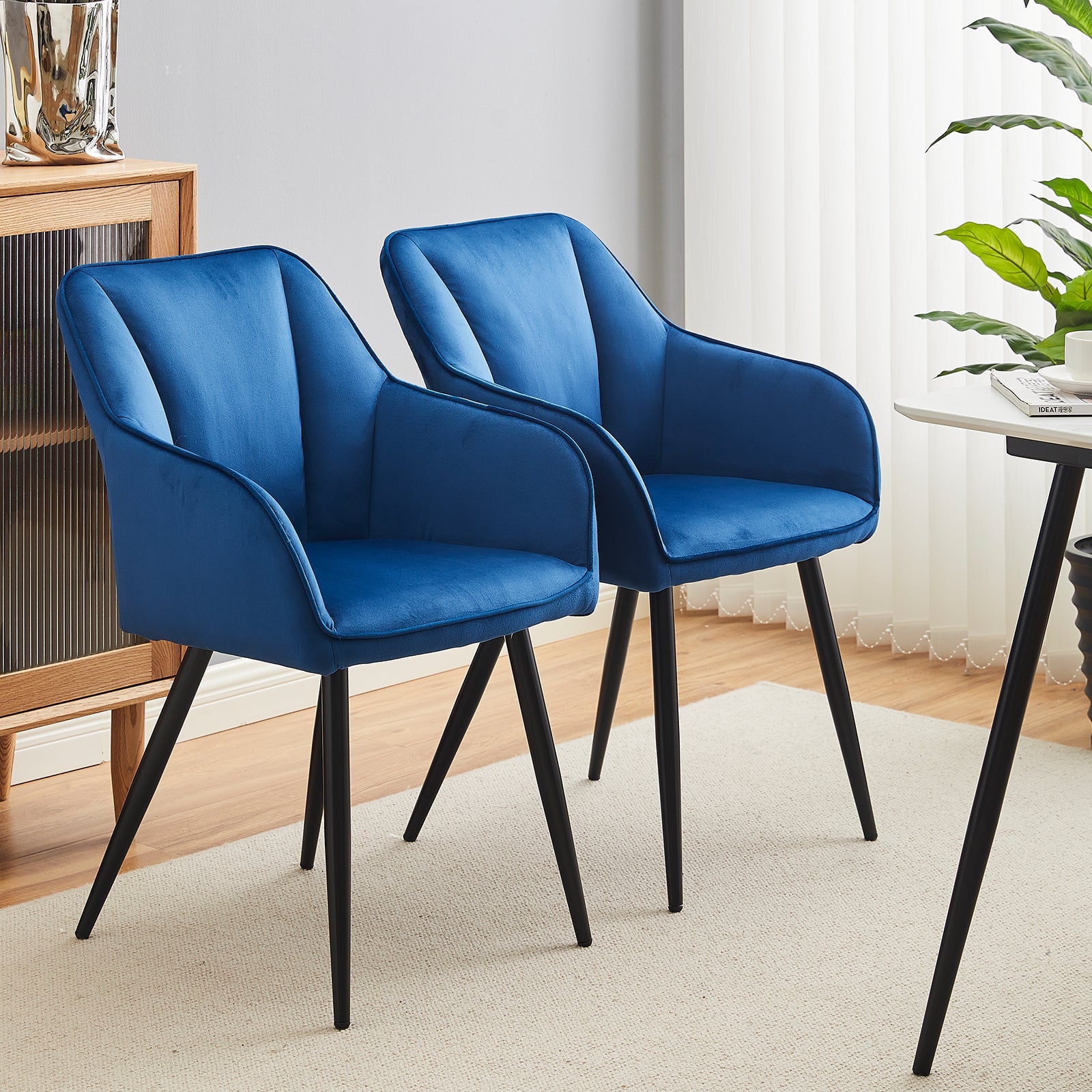 Earven Velvet Dining Chairs [Set of 2]