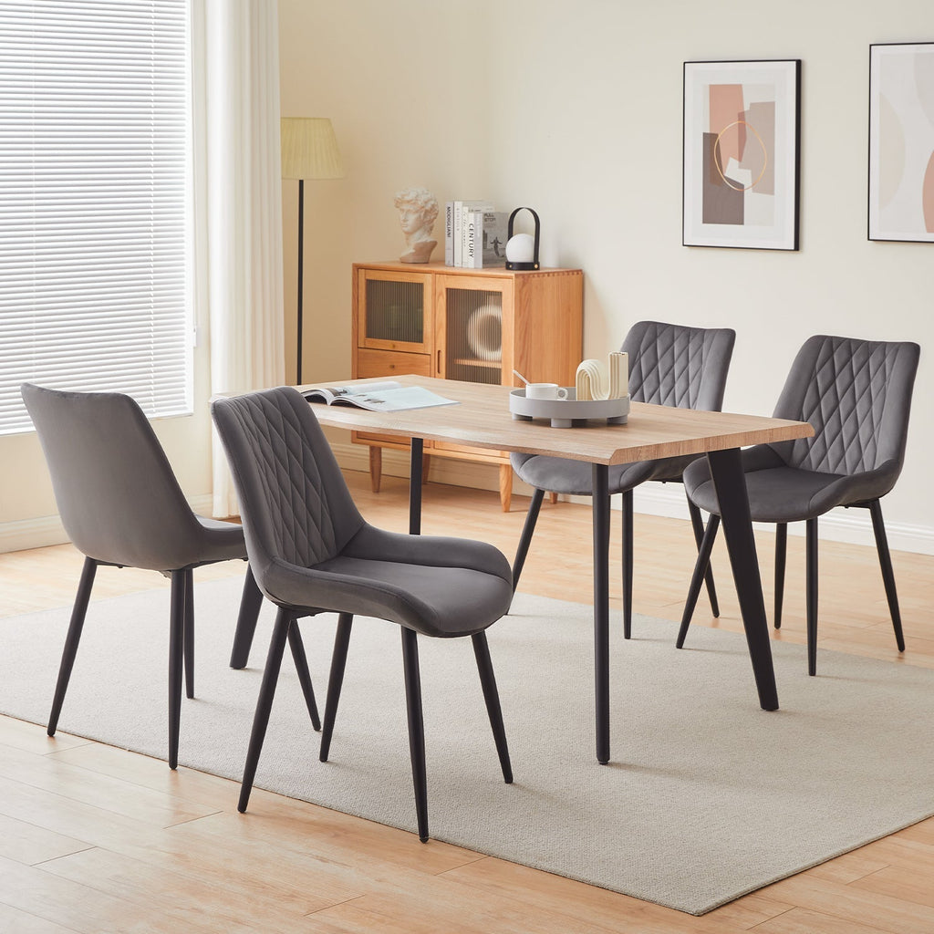Carl Velvet Dining Chairs [Set of 2]