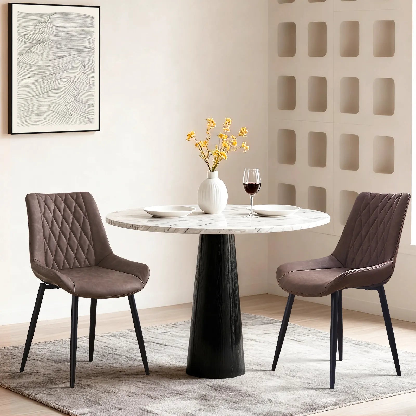 Carl Faux Leather Dining Chairs