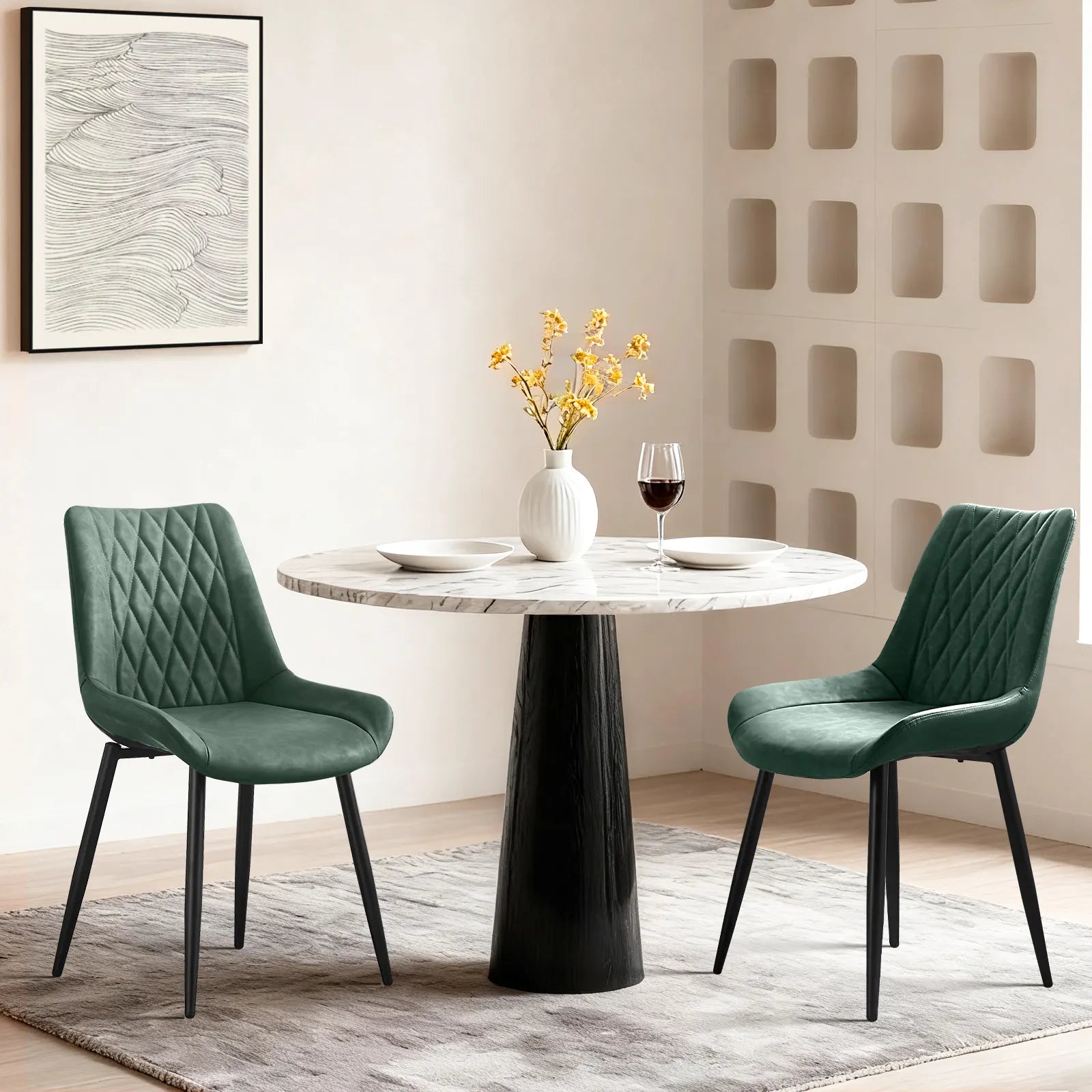 Carl Faux Leather Dining Chairs