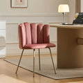 Fleur Pink Velvet Side Chair