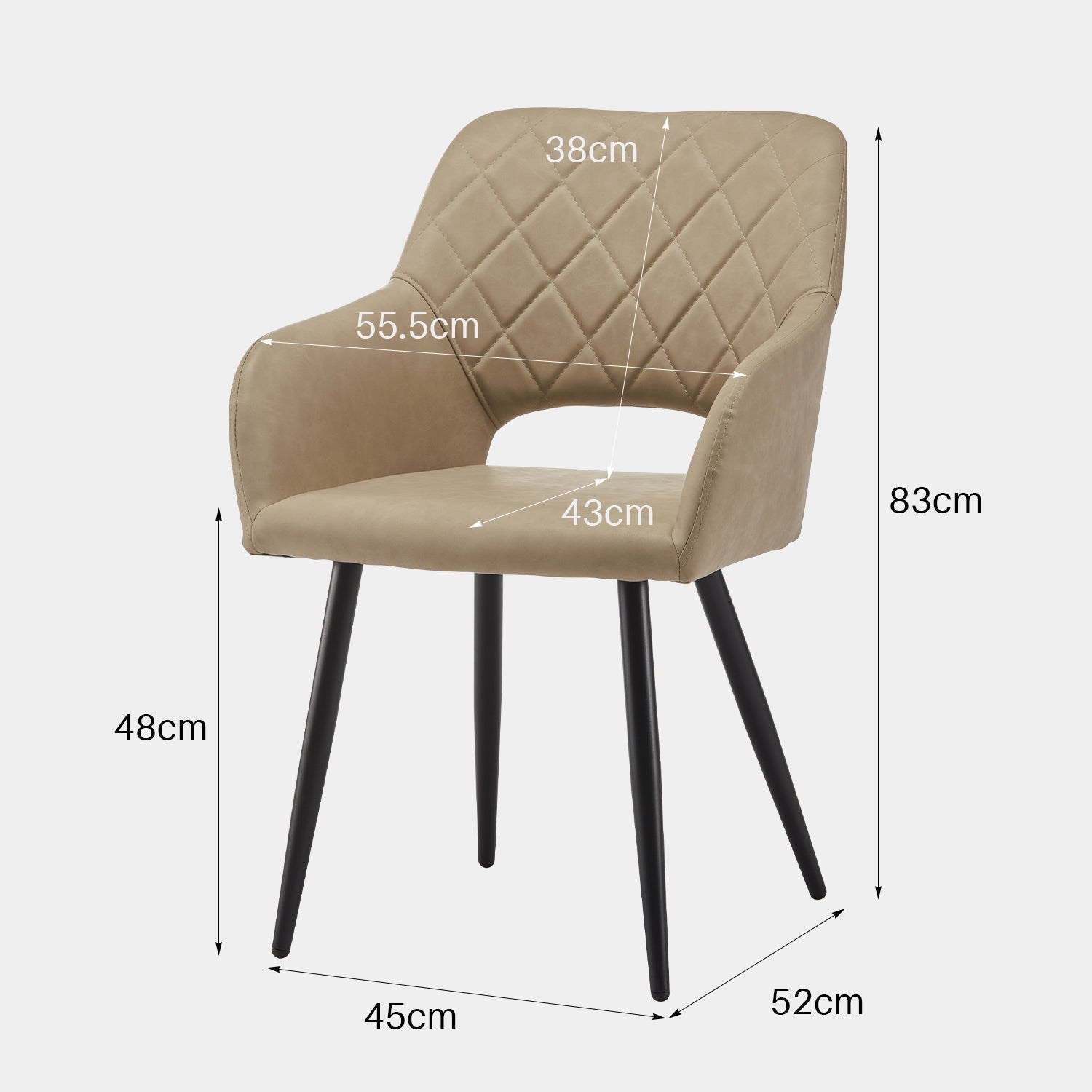 Kieran Faux Leather Dining Chairs [Set of 2]
