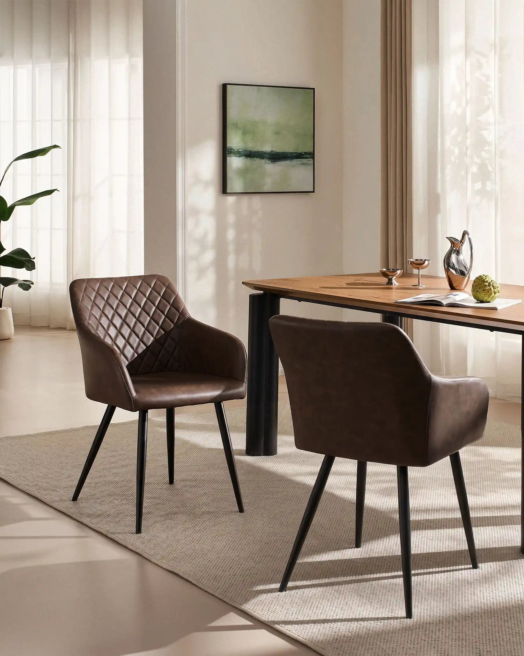 Moree Faux Leather Dining Chairs [Set of 6]