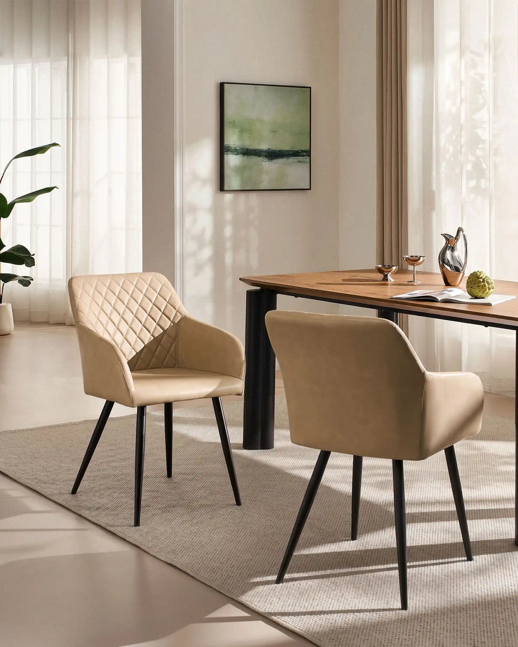 Moree Faux Leather Dining Chairs [Set of 6]