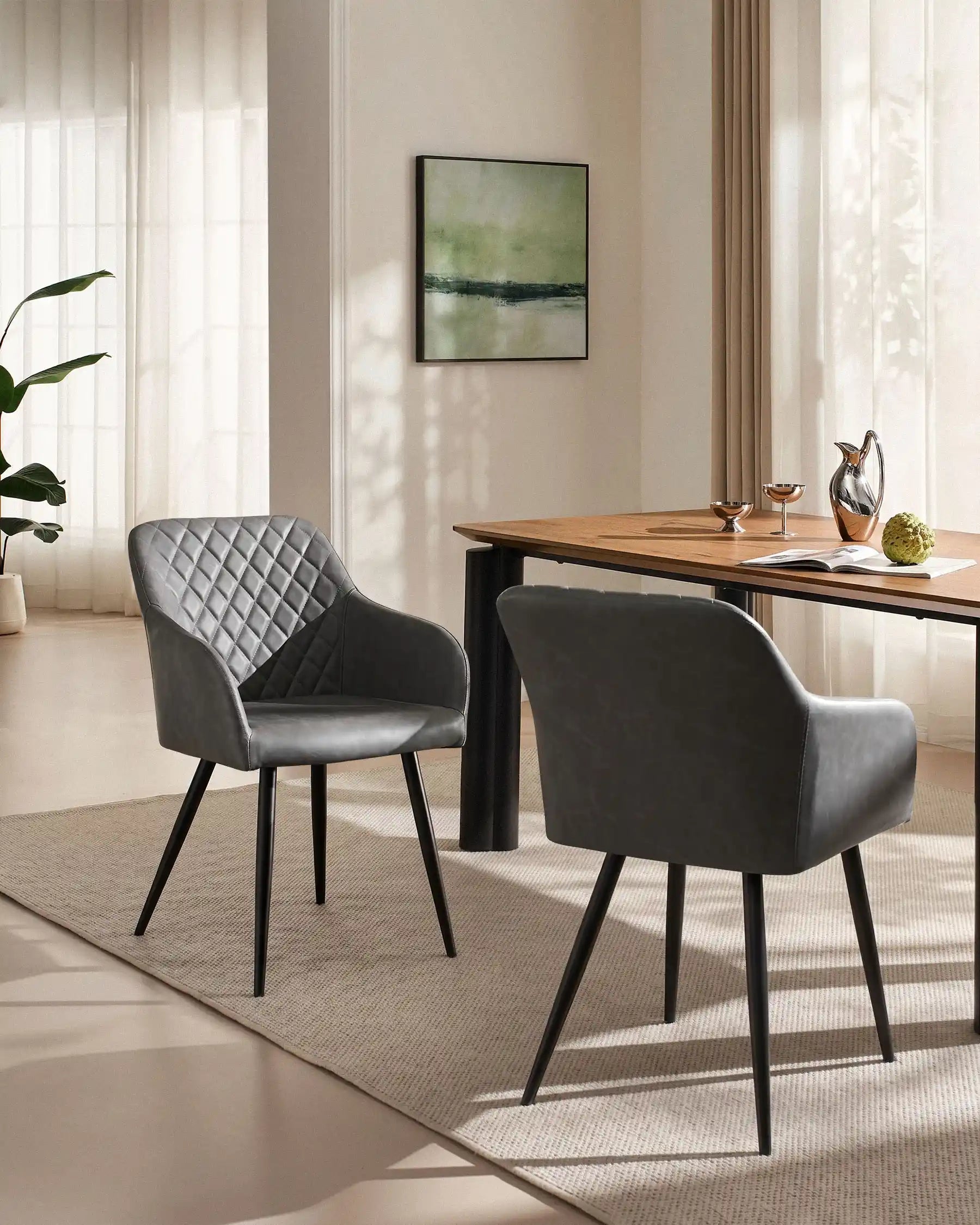 Moree Faux Leather Dining Chairs [Set of 6]