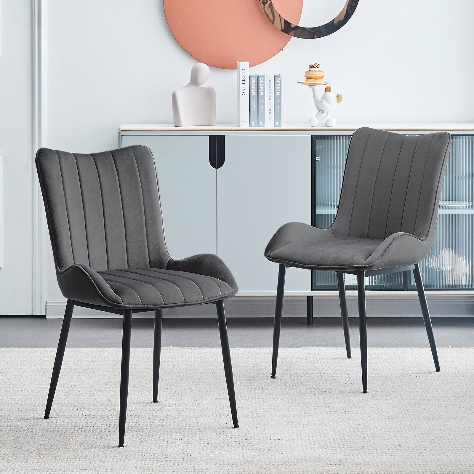 Myra Velvet Dining Chairs [Set of 2]