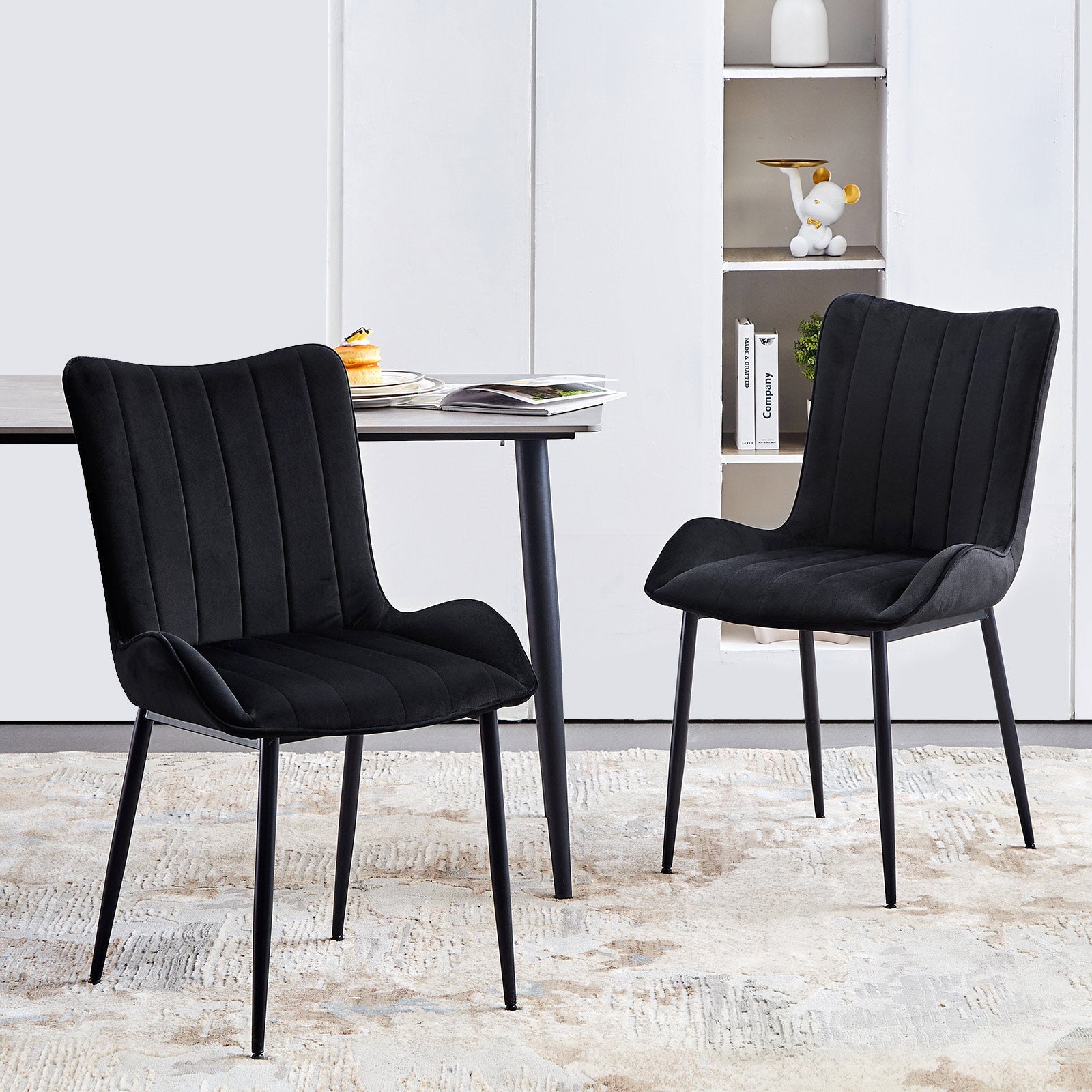 Myra Velvet Dining Chairs [Set of 2]