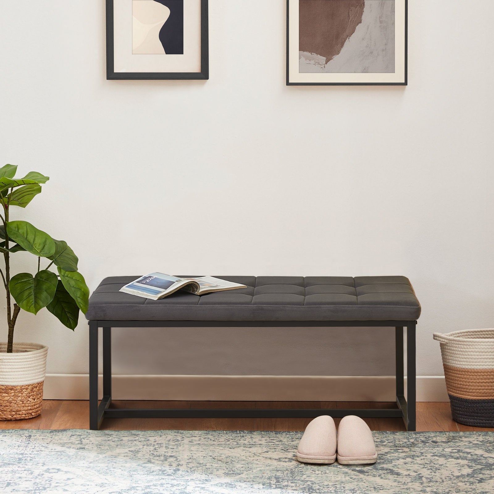 Wyn Velvet Dining Bench End-of-Bed Bench